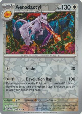 Aerodactyl 142/165 Reverse Holo | 151 | Pokemon Card