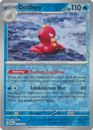 Octillery 34/182 Reverse Holo | Paradox Rift | Pokemon Card