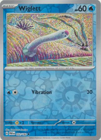 Wiglett 52/182 Reverse Holo | Paradox Rift | Pokemon Card