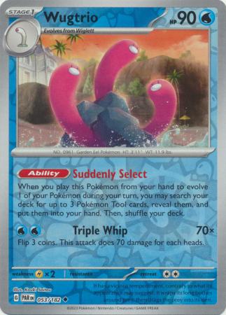 Wugtrio 53/182 Reverse Holo | Paradox Rift | Pokemon Card