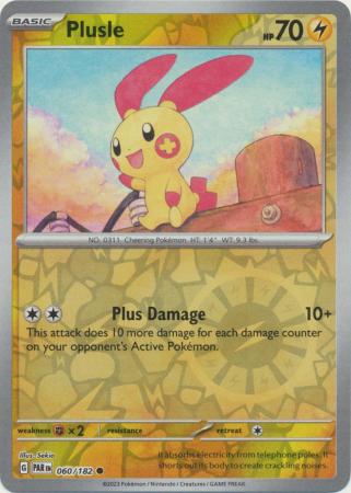 Plusle 60/182 Reverse Holo | Paradox Rift | Pokemon Card