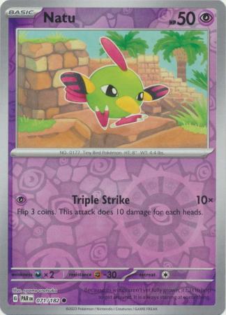 Natu 71/182 Reverse Holo | Paradox Rift | Pokemon Card