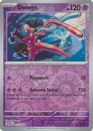 Deoxys 74/182 Reverse Holo | Paradox Rift | Pokemon Card