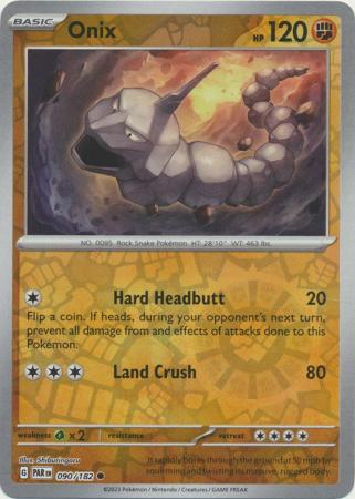 Onix 90/182 Reverse Holo | Paradox Rift | Pokemon Card