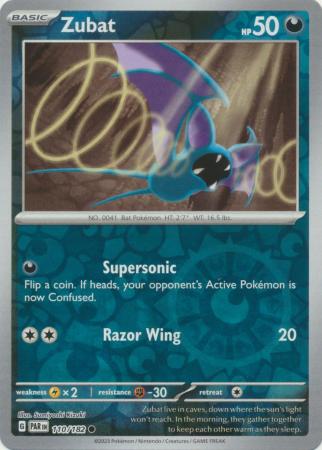 Zubat 110/182 Reverse Holo | Paradox Rift | Pokemon Card