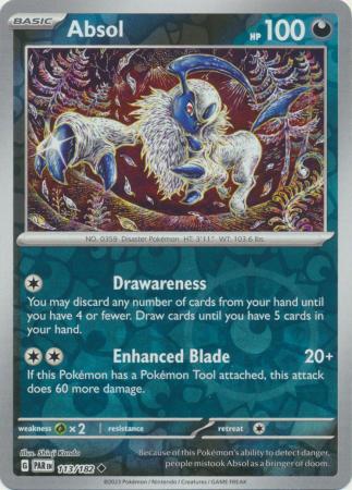 Absol 113/182 Reverse Holo | Paradox Rift | Pokemon Card