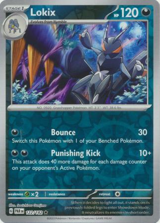 Lokix 122/182 Reverse Holo | Paradox Rift | Pokemon Card