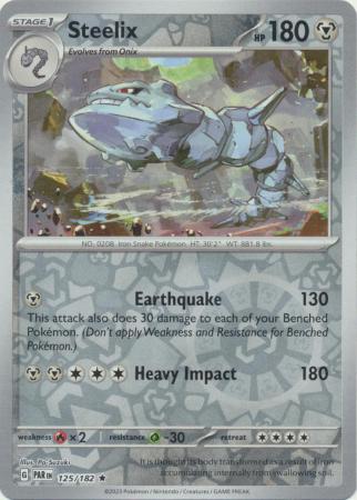 Steelix 125/182 Reverse Holo | Paradox Rift | Pokemon Card