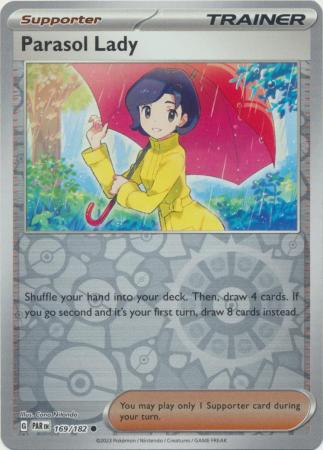 Parasol Lady 169/182 Reverse Holo | Paradox Rift | Pokemon Card