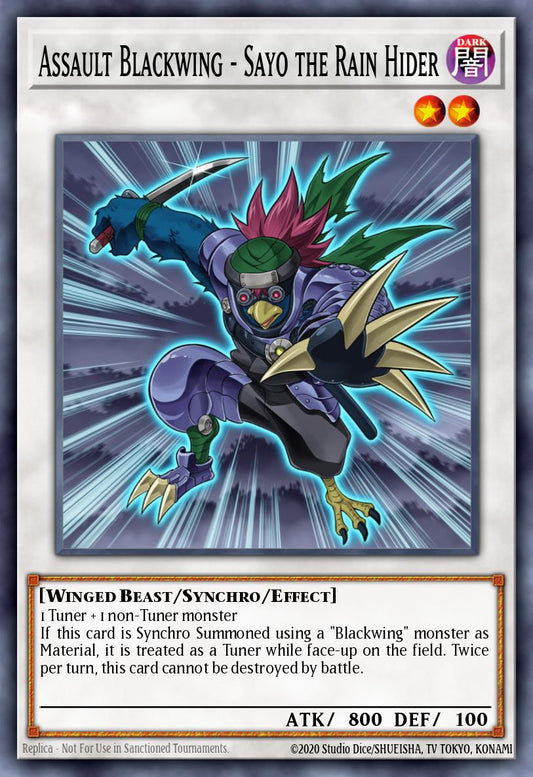 Assault Blackwing  Sayo the Rain Hider - TDIL-EN047 Rare | Yu-Gi-Oh! Card