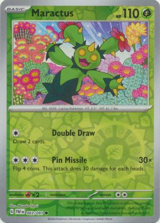 Maractus 3/91 Reverse Holo | Paldean Fates | Pokemon Card