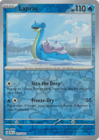 Lapras 16/91 Reverse Holo | Paldean Fates | Pokemon Card