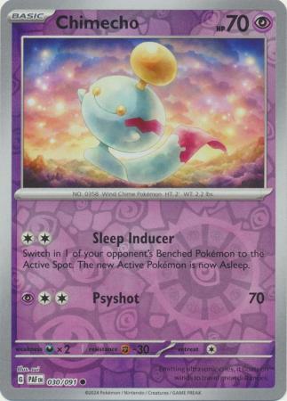 Chimecho 30/91 Reverse Holo | Paldean Fates | Pokemon Card