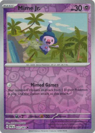 Mime Jr. 31/91 Reverse Holo | Paldean Fates | Pokemon Card