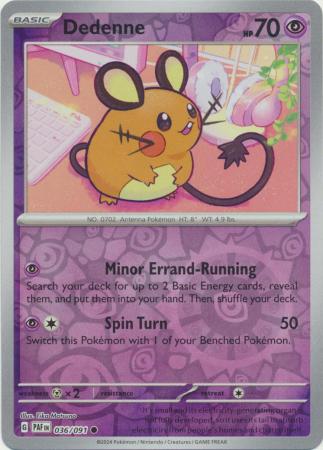 Dedenne 36/91 Reverse Holo | Paldean Fates | Pokemon Card