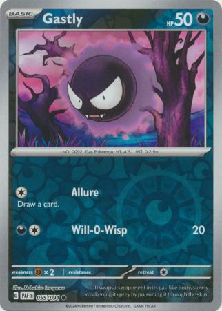 Gastly 55/91 Reverse Holo | Paldean Fates | Pokemon Card