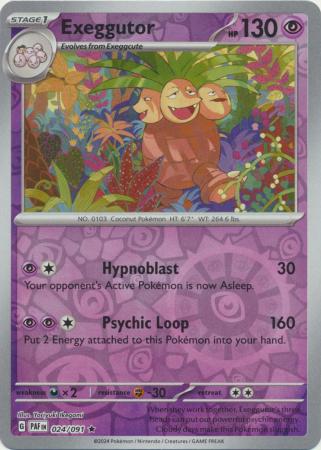 Exeggutor 24/91 Reverse Holo | Paldean Fates | Pokemon Card