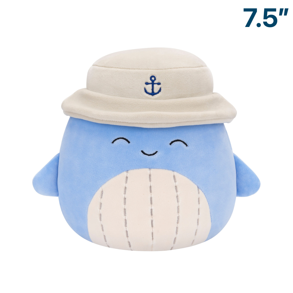 Samir the Whale with Hat ~ 7.5" Squishmallow Plush