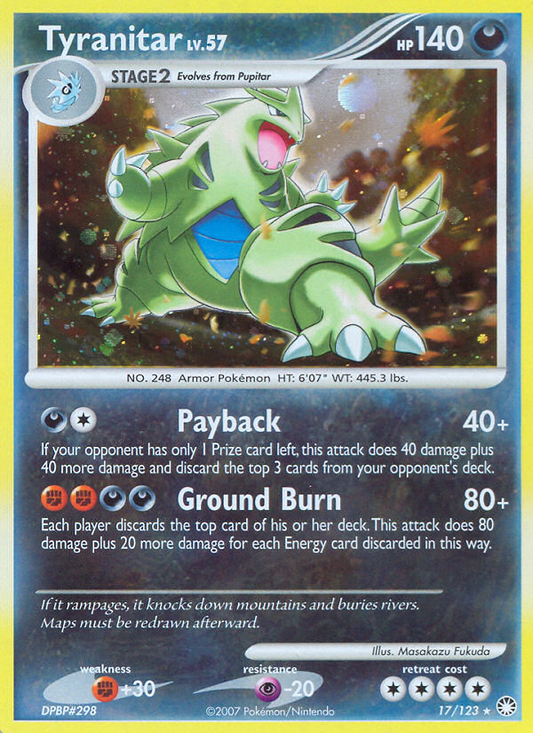 Tyranitar 17/123 Rare Holo | Mysterious Treasures | Pokemon Card