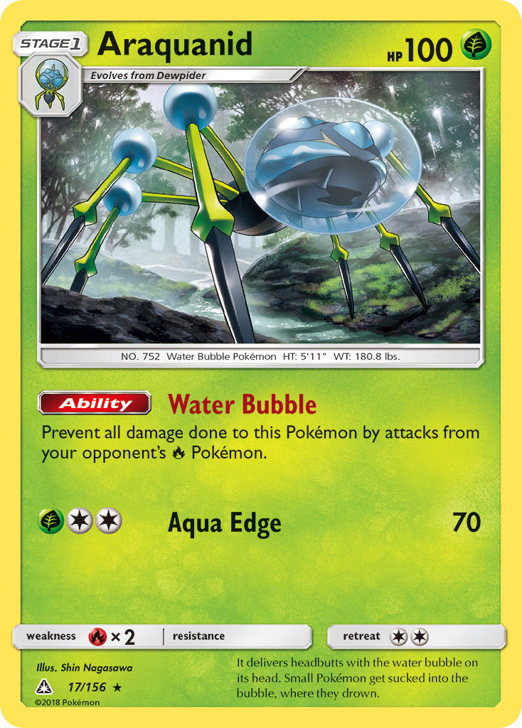 Araquanid 17/156 Rare | Ultra Prism | Pokemon Card