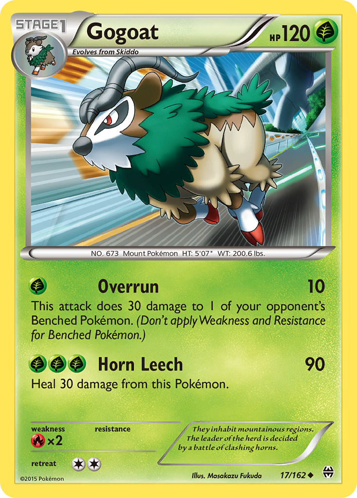 Gogoat 17/162 Uncommon | BREAKthrough | Pokemon Card