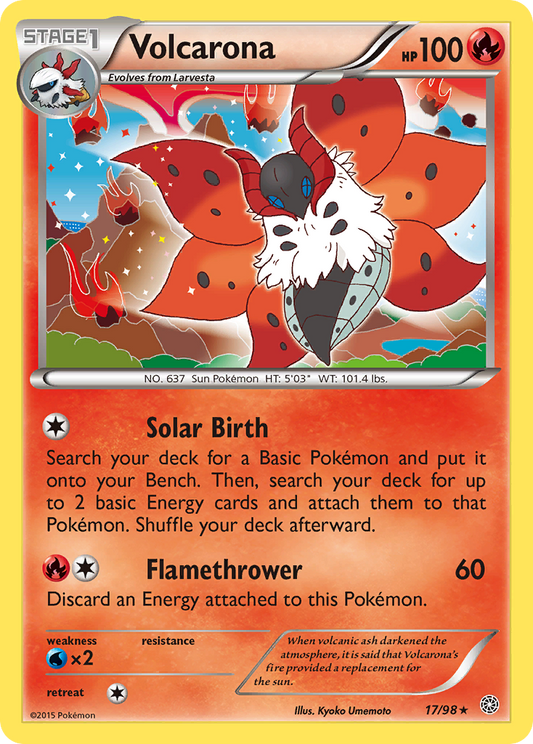 Volcarona 17/98 Rare Holo | Ancient Origins | Pokemon Card