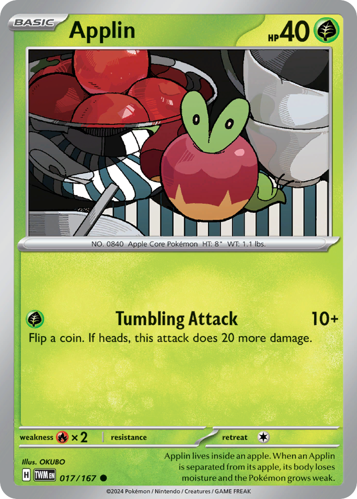 Applin 17/167 Common | Twilight Masquerade | Pokemon Card