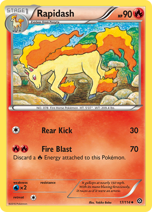 Rapidash 17/114 Uncommon | Steam Siege | Pokemon Card