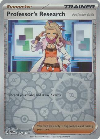 Professor's Research 87/91 Reverse Holo | Paldean Fates | Pokemon Card