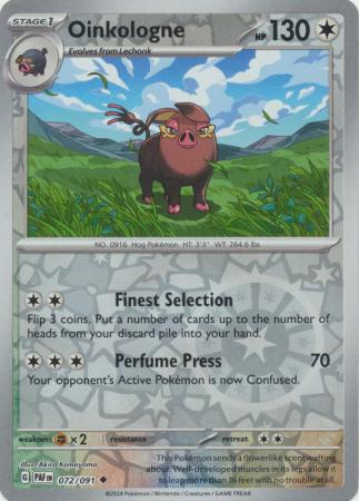 Oinkologne 72/91 Reverse Holo | Paldean Fates | Pokemon Card