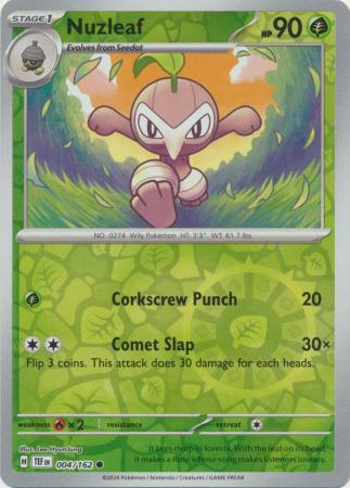 Nuzleaf 4/162 Reverse Holo | Temporal Forces | Pokemon Card