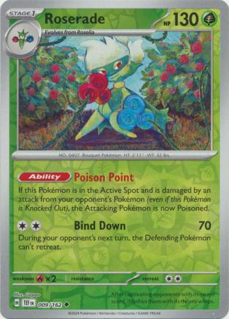 Roserade 9/162 Reverse Holo | Temporal Forces | Pokemon Card