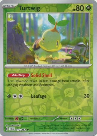 Turtwig 10/162 Reverse Holo | Temporal Forces | Pokemon Card