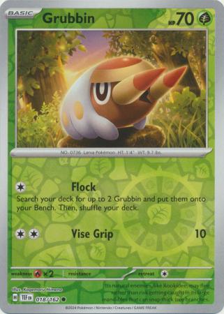 Grubbin 18/162 Reverse Holo | Temporal Forces | Pokemon Card