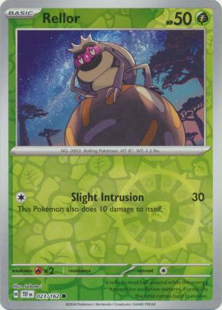 Rellor 23/162 Reverse Holo | Temporal Forces | Pokemon Card