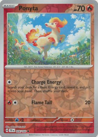 Ponyta 26/162 Reverse Holo | Temporal Forces | Pokemon Card