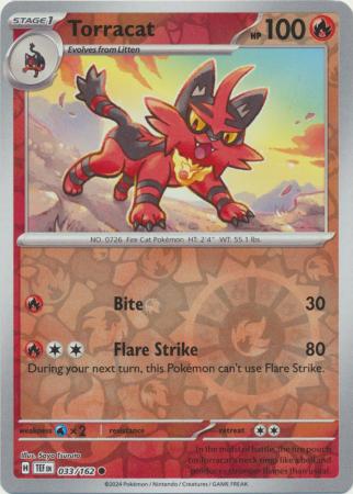 Torracat 33/162 Reverse Holo | Temporal Forces | Pokemon Card