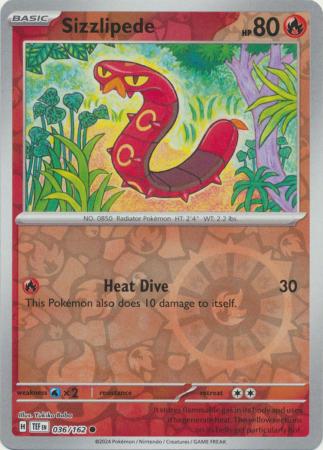 Sizzlipede 36/162 Reverse Holo | Temporal Forces | Pokemon Card