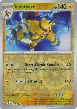 Electivire 54/162 Reverse Holo | Temporal Forces | Pokemon Card