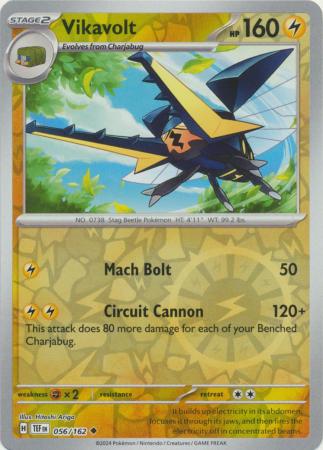 Vikavolt 56/162 Reverse Holo | Temporal Forces | Pokemon Card