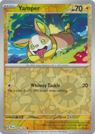 Yamper 58/162 Reverse Holo | Temporal Forces | Pokemon Card