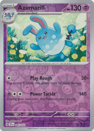 Azumarill 65/162 Reverse Holo | Temporal Forces | Pokemon Card