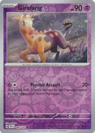 Girafarig 66/162 Reverse Holo | Temporal Forces | Pokemon Card