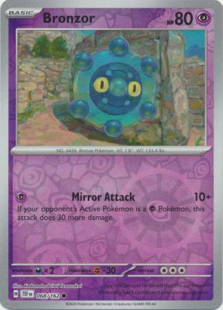 Bronzor 68/162 Reverse Holo | Temporal Forces | Pokemon Card