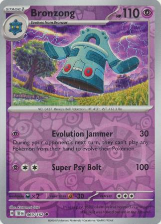 Bronzong 69/162 Reverse Holo | Temporal Forces | Pokemon Card