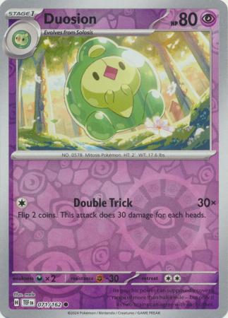 Duosion 71/162 Reverse Holo | Temporal Forces | Pokemon Card