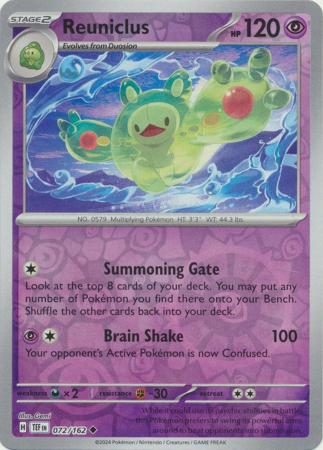 Reuniclus 72/162 Reverse Holo | Temporal Forces | Pokemon Card