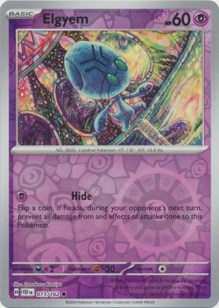 Elgyem 73/162 Reverse Holo | Temporal Forces | Pokemon Card