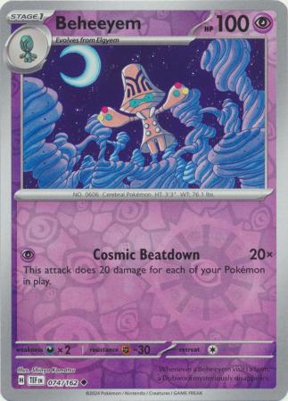 Beheeyem 74/162 Reverse Holo | Temporal Forces | Pokemon Card