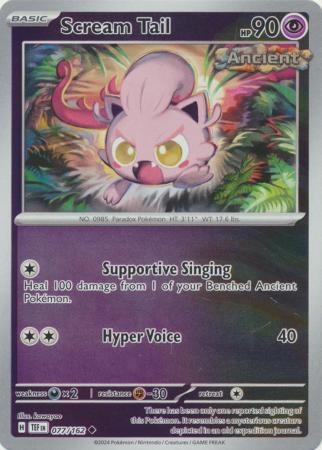 Scream Tail 77/162 Reverse Holo | Temporal Forces | Pokemon Card